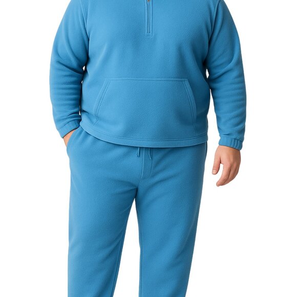 Xersion Big & Tall Fleece Set Williamsburg Blue  4XL Pullover + Sweatpants Set - Picture 1 of 11
